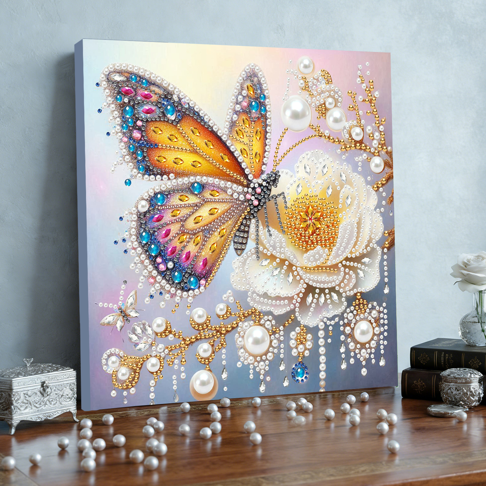 Resin Art For Beginner - Diamond Dots Pearl Gem Painting with
