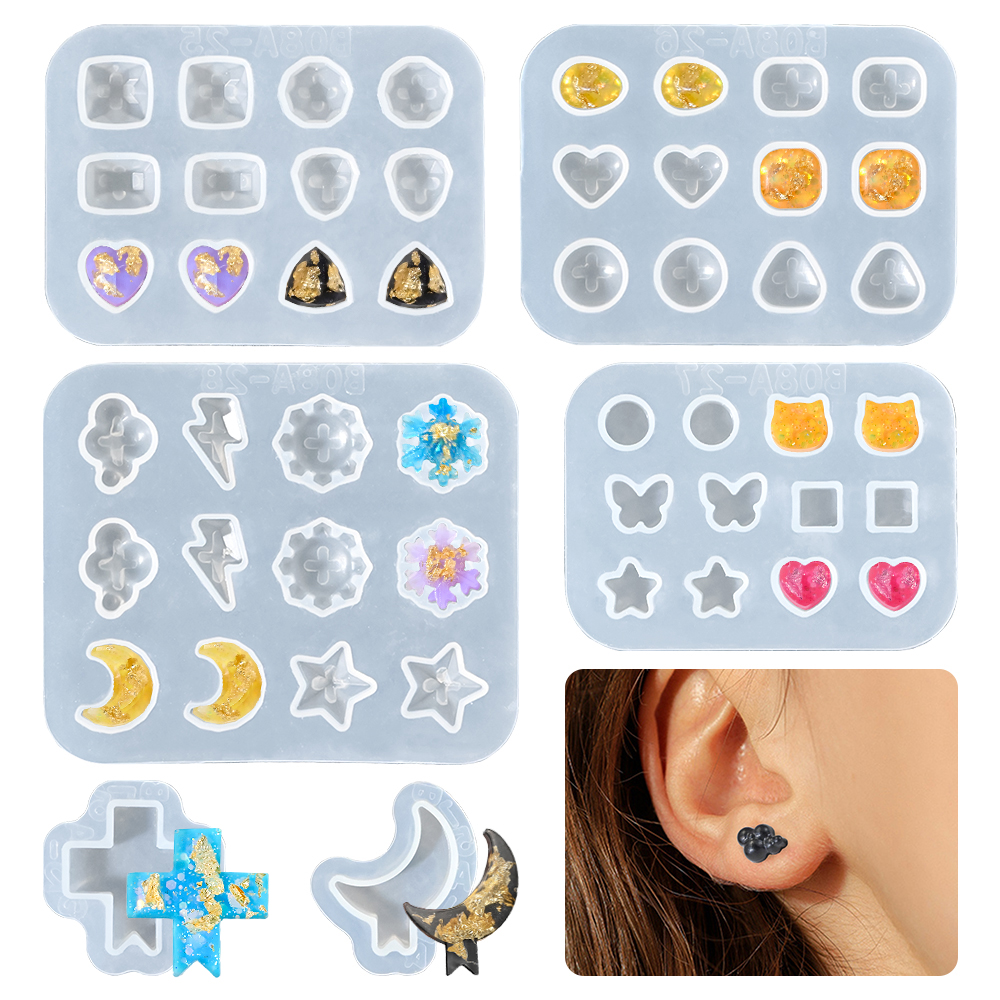 Resin Art Ring - S0194 Silikonform Epoxidharz Mini Gem Ear