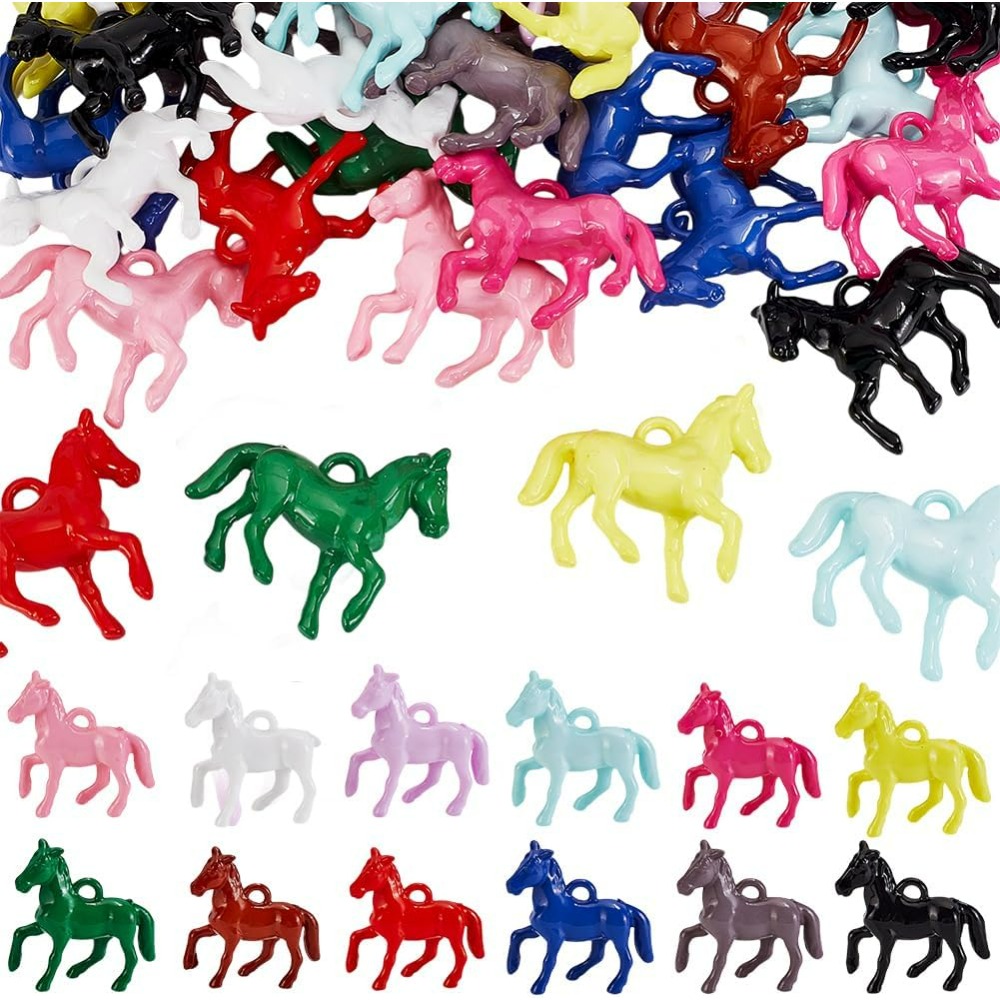 Resin Art Liquid - 48pcs Opaque Acrylic Pendants 12 Colors