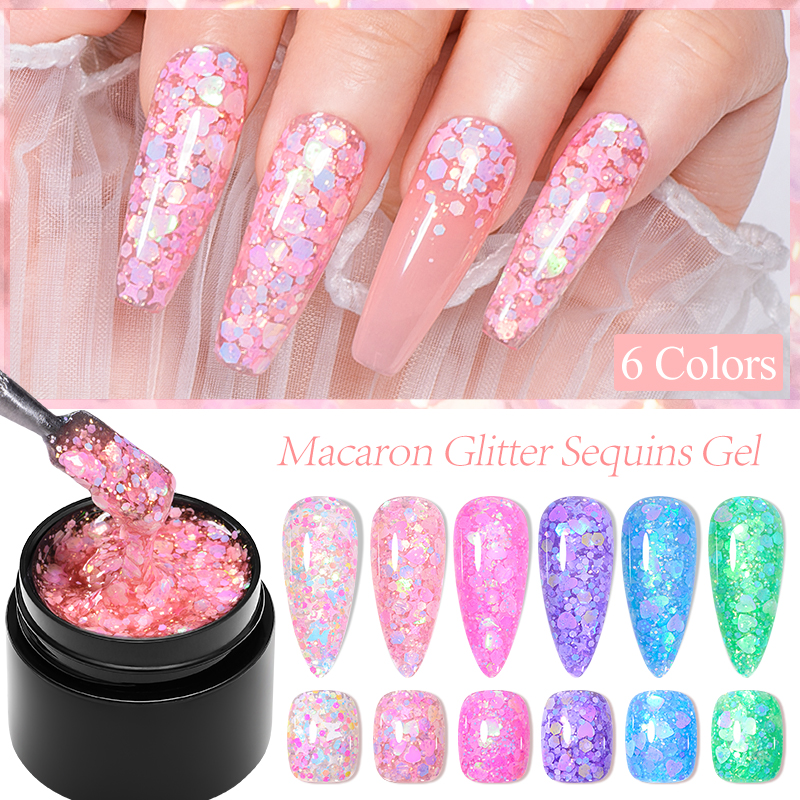 Resin Art All - 8ml Macaron Glitter Sequins Gel Nail