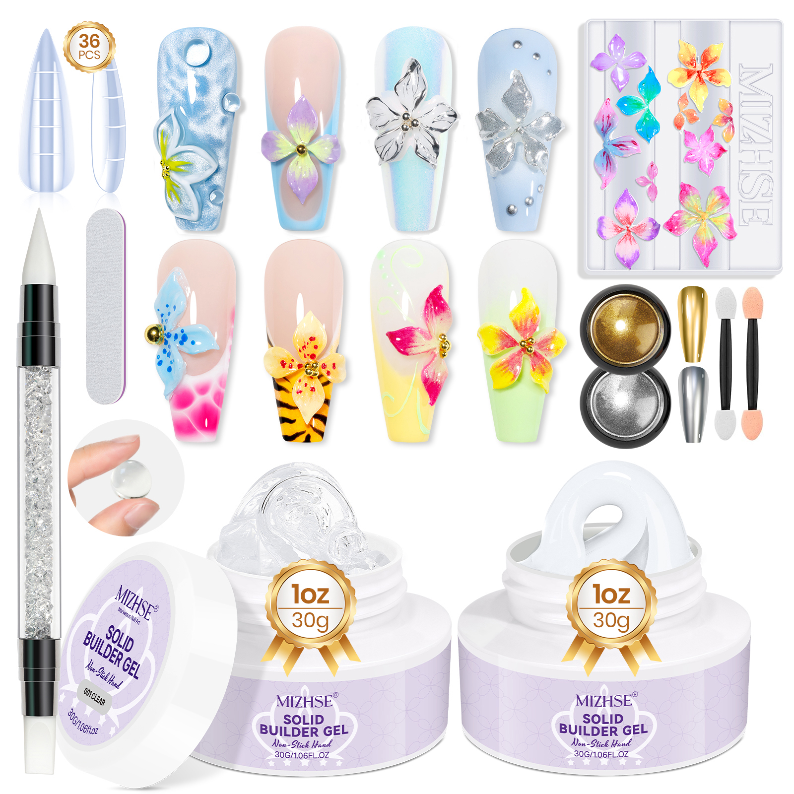 Resin Art For Beginner - MIZHSE Builder Nail Gel White Milky