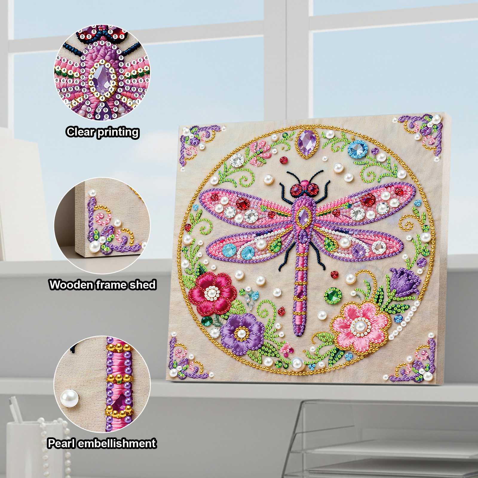 DIY Pearl Diamond Painting Gem - Resin Art Frame avaliação e preço
