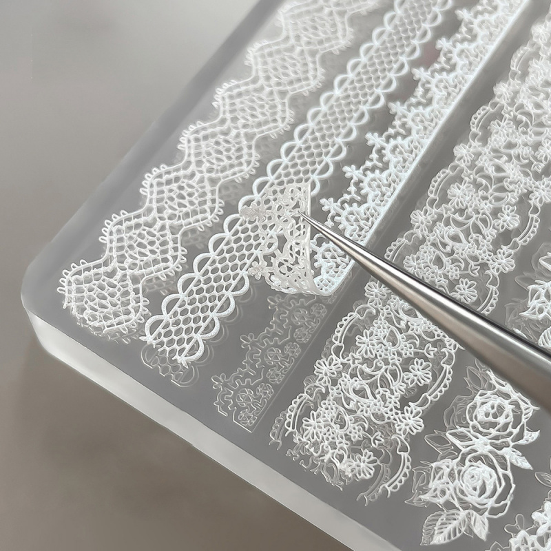 1pc Lace 3D Silicone Nail Mold - Resin Art Template avaliação e preço