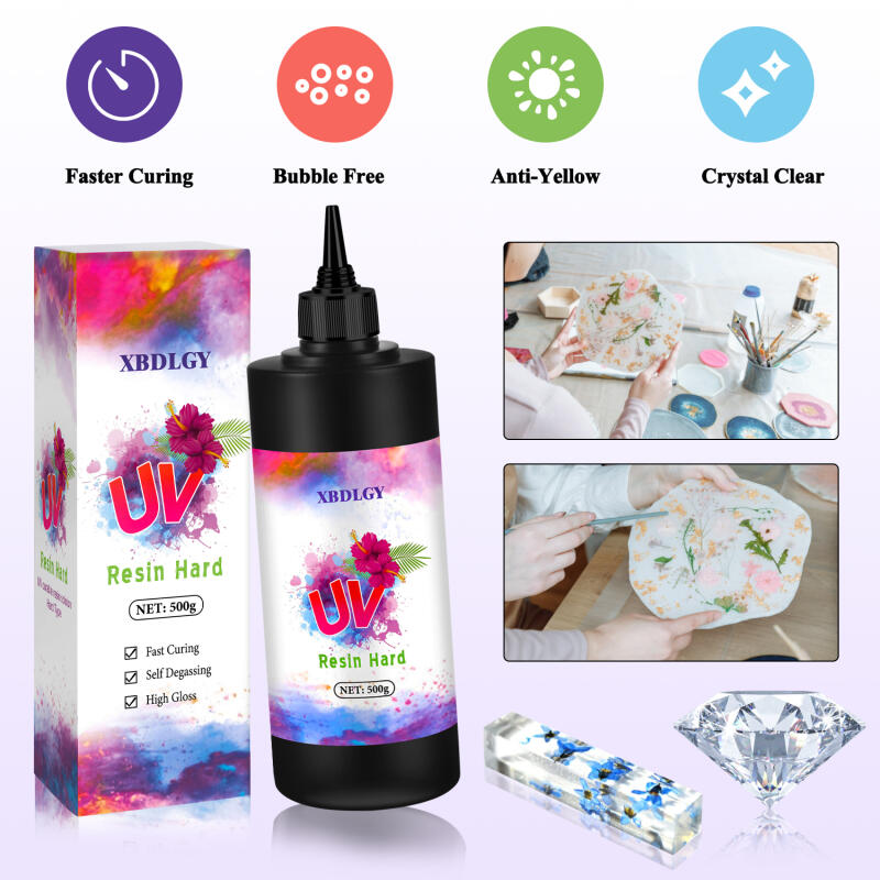 200g/250g/500g UV Resin Hard G - Resin Art Liquid avaliação e preço