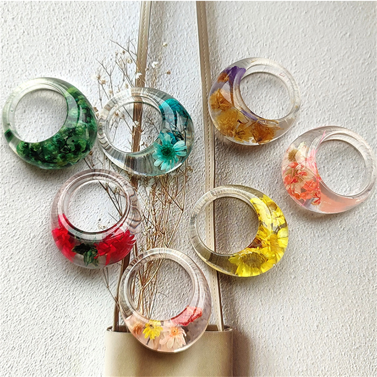 Transparent Resin Ring with Re - Resin Art Ring avaliação e preço