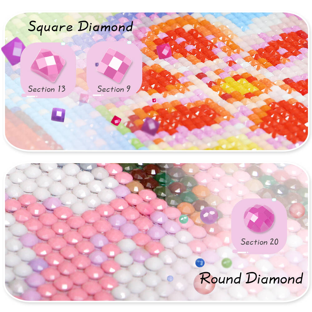 Huacan Full Square Round Diamo - Resin Art Wallpaper avaliação e preço
