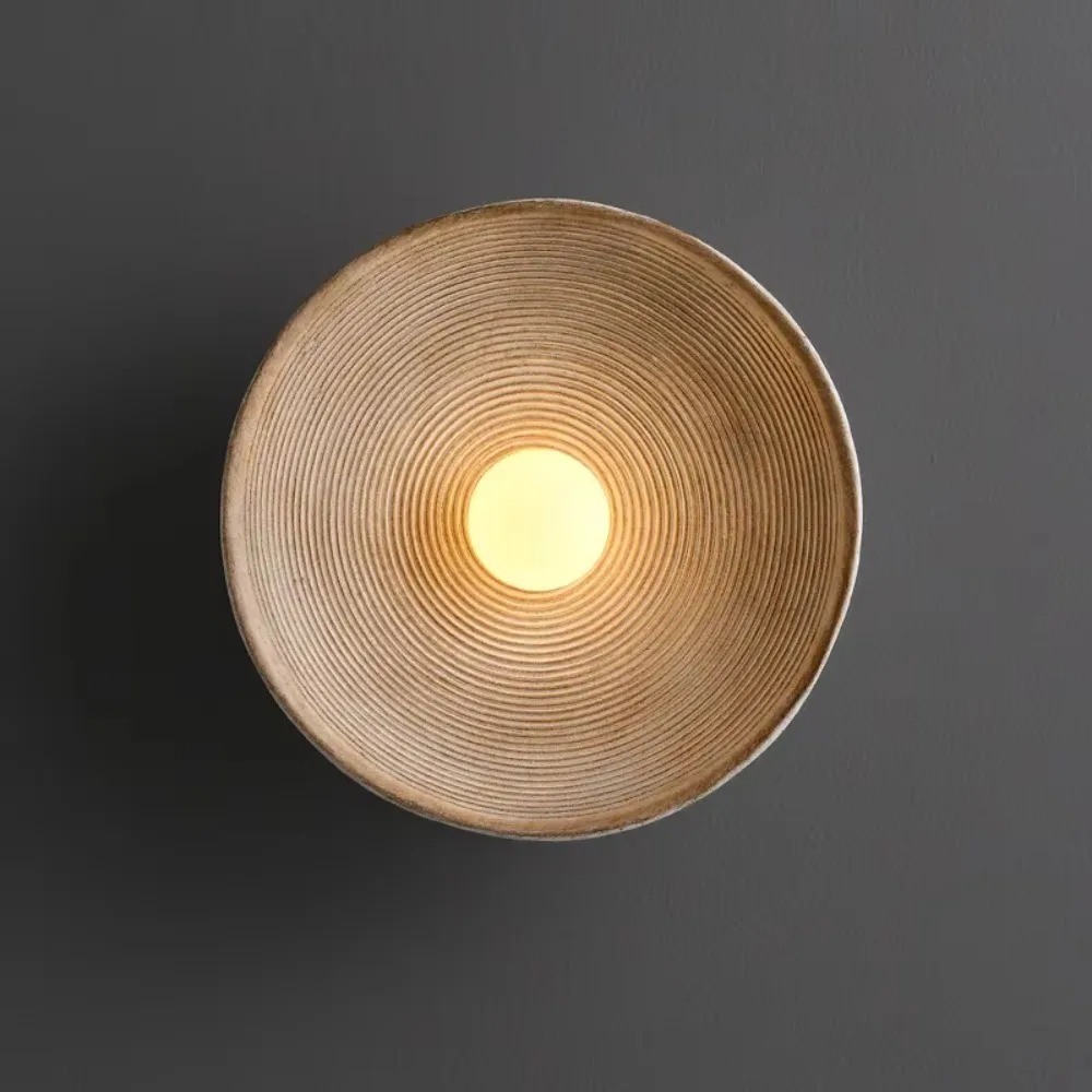 JOYON Wabi Sabi Round Wall Lam - Resin Art On Wood avaliação e preço