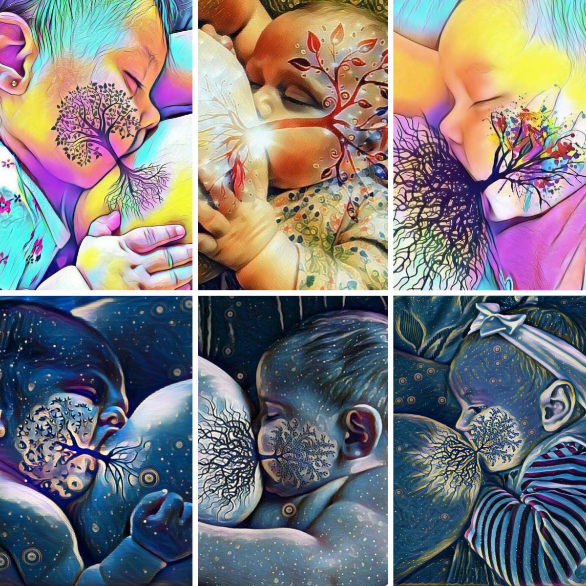 Breastfeeding Mother Art Tree  - Resin Art Newborn Baby avaliação e preço