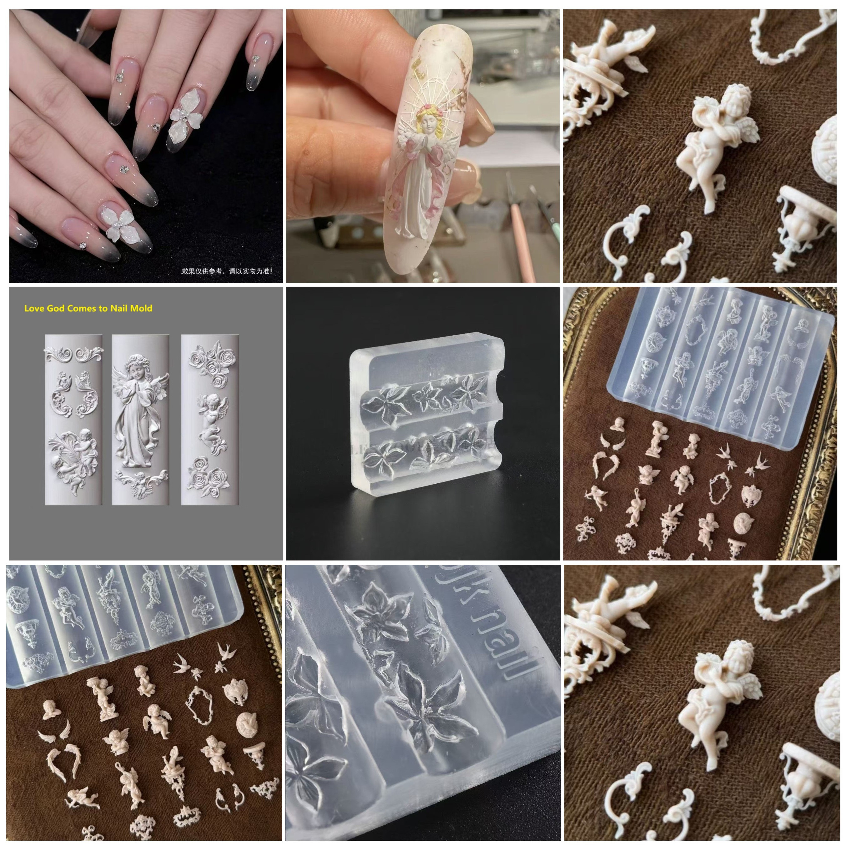 High-Quality Silicone Nail Art - Resin Art Template avaliação e preço