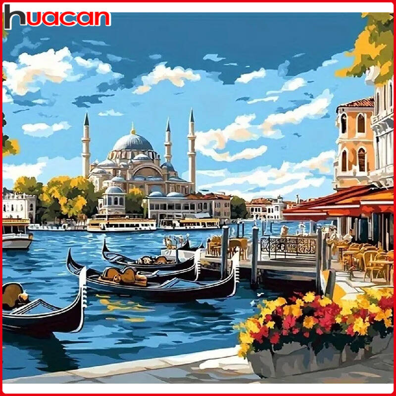 HUACAN 5d Diamond Painting Vin - Resin Art Wallpaper avaliação e preço