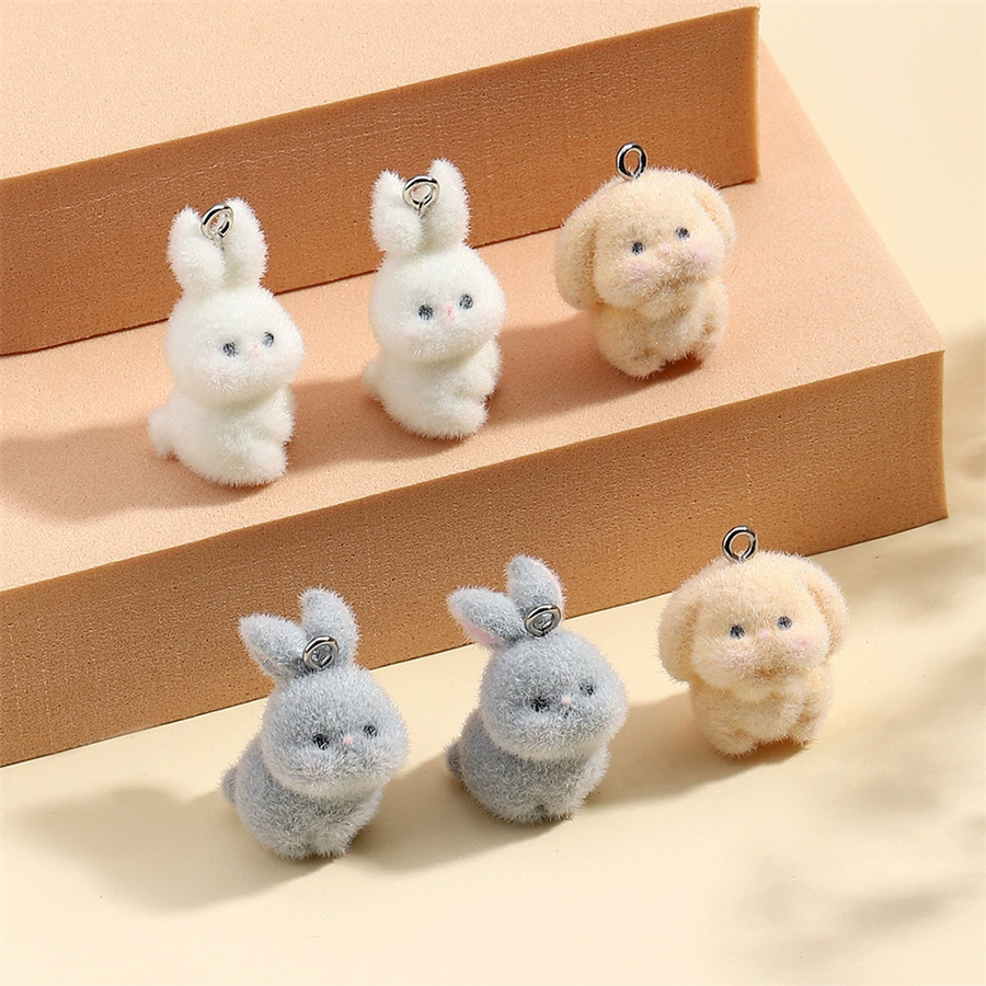 3PCS Plush resin three-dimensi - Resin Art Earrings avaliação e preço