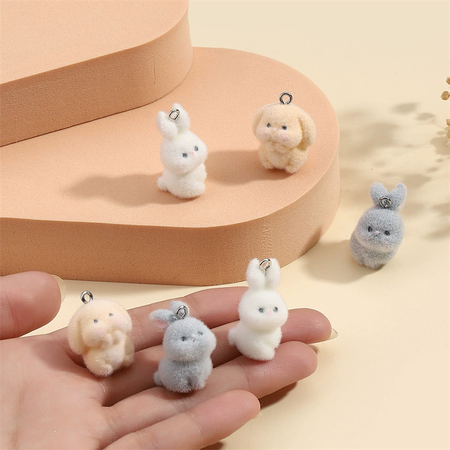 3PCS Plush resin three-dimensi - Resin Art Earrings avaliação e preço