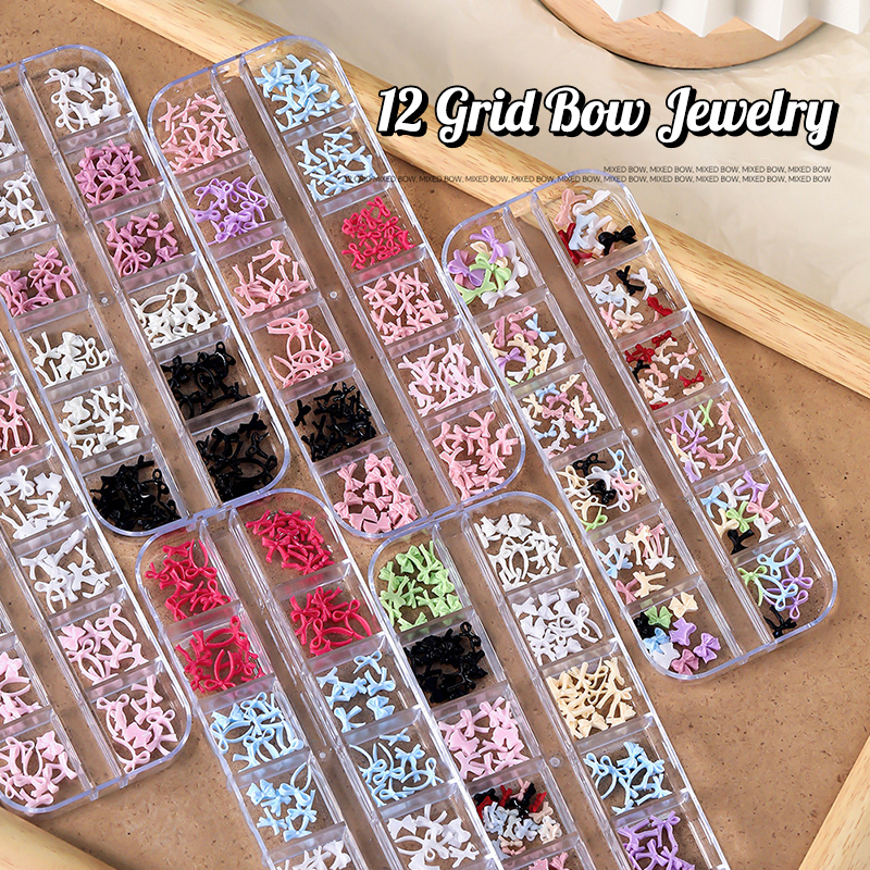 12 Grid Multiple Colors Bowkno - Resin Art Earrings avaliação e preço