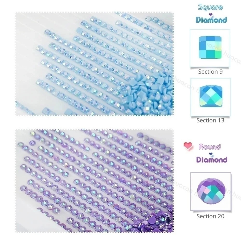HUACAN Diamond Embroidery Witc - Resin Art Wallpaper avaliação e preço