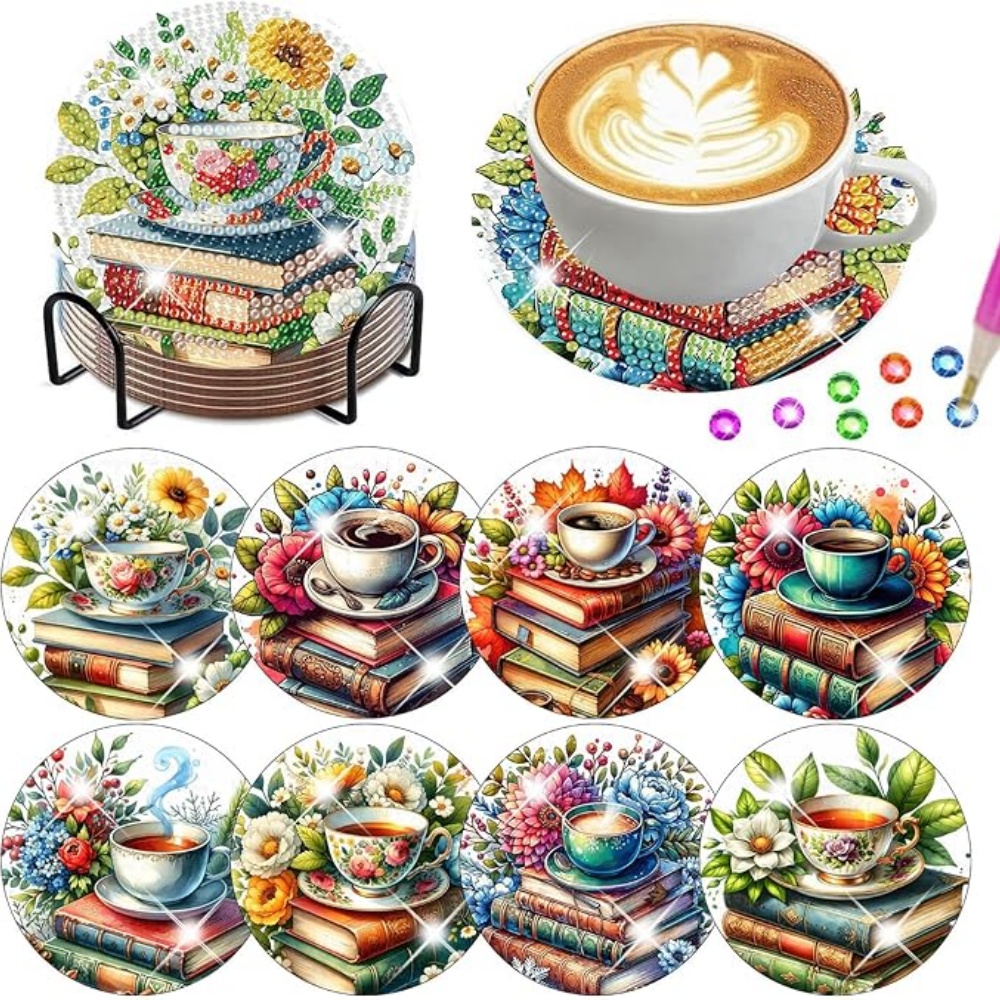 8PCS/DIY Diamond Art Painting  - Resin Art For Beginner avaliação e preço