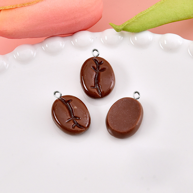 10pcs Coffee Beans Resin Penda - Resin Art Earrings avaliação e preço