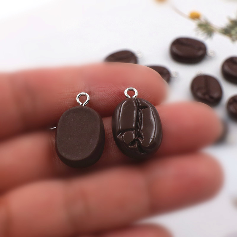 10pcs Coffee Beans Resin Penda - Resin Art Earrings avaliação e preço