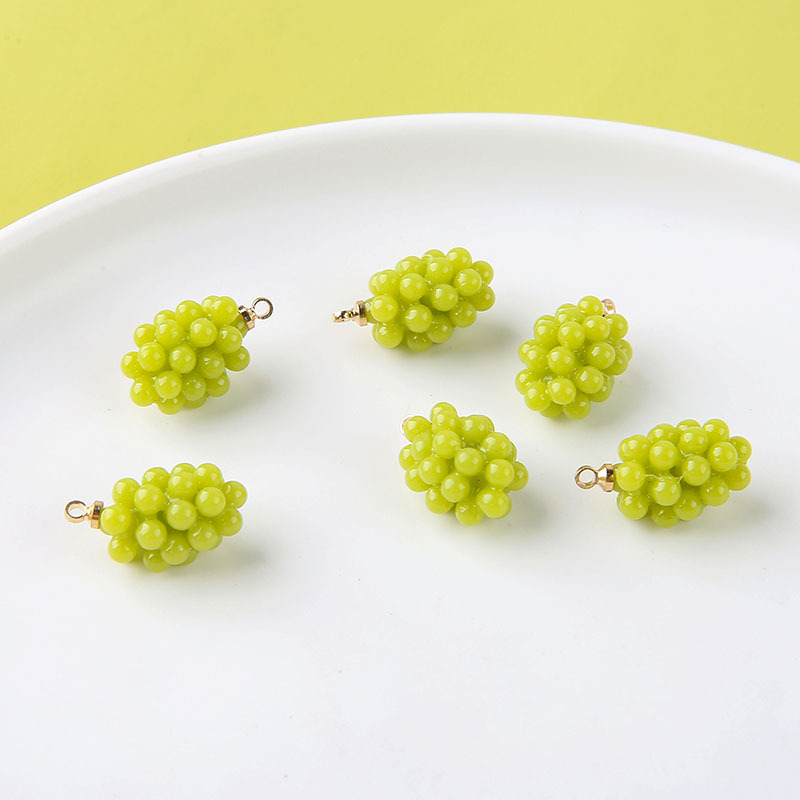 6pcs Cute Little Grapes Resin  - Resin Art Earrings avaliação e preço