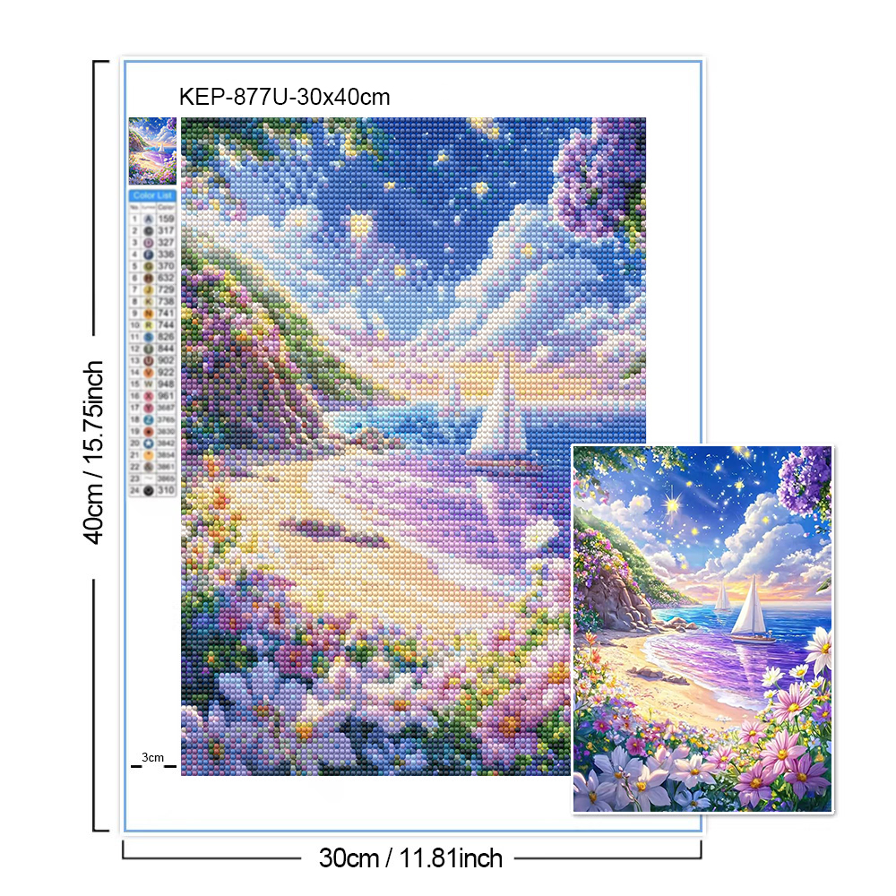 5D Landscape Diamond Painting  - Resin Art Wallpaper avaliação e preço
