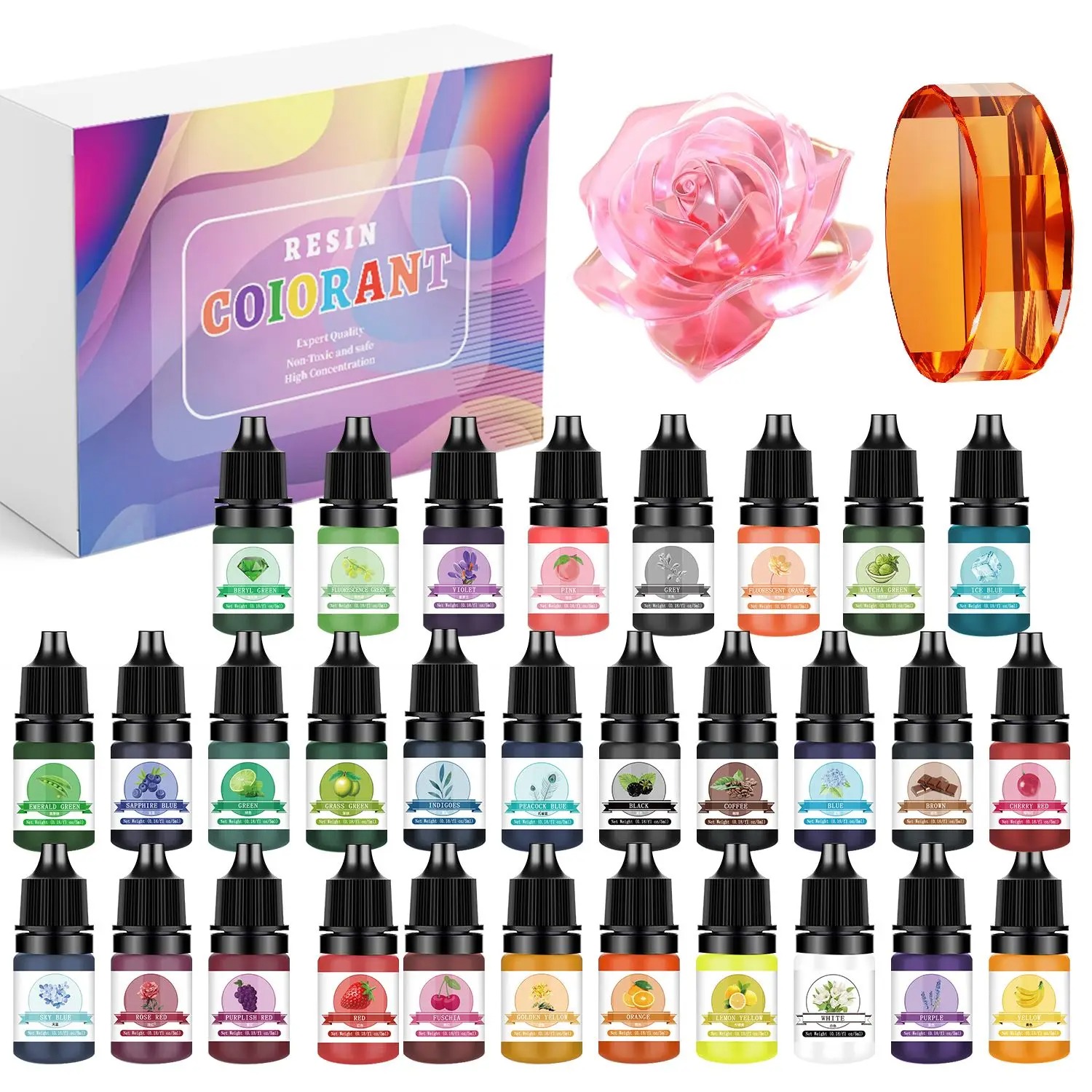 30Colors 5ml Epoxy Resin Pigme - Resin Art Liquid avaliação e preço
