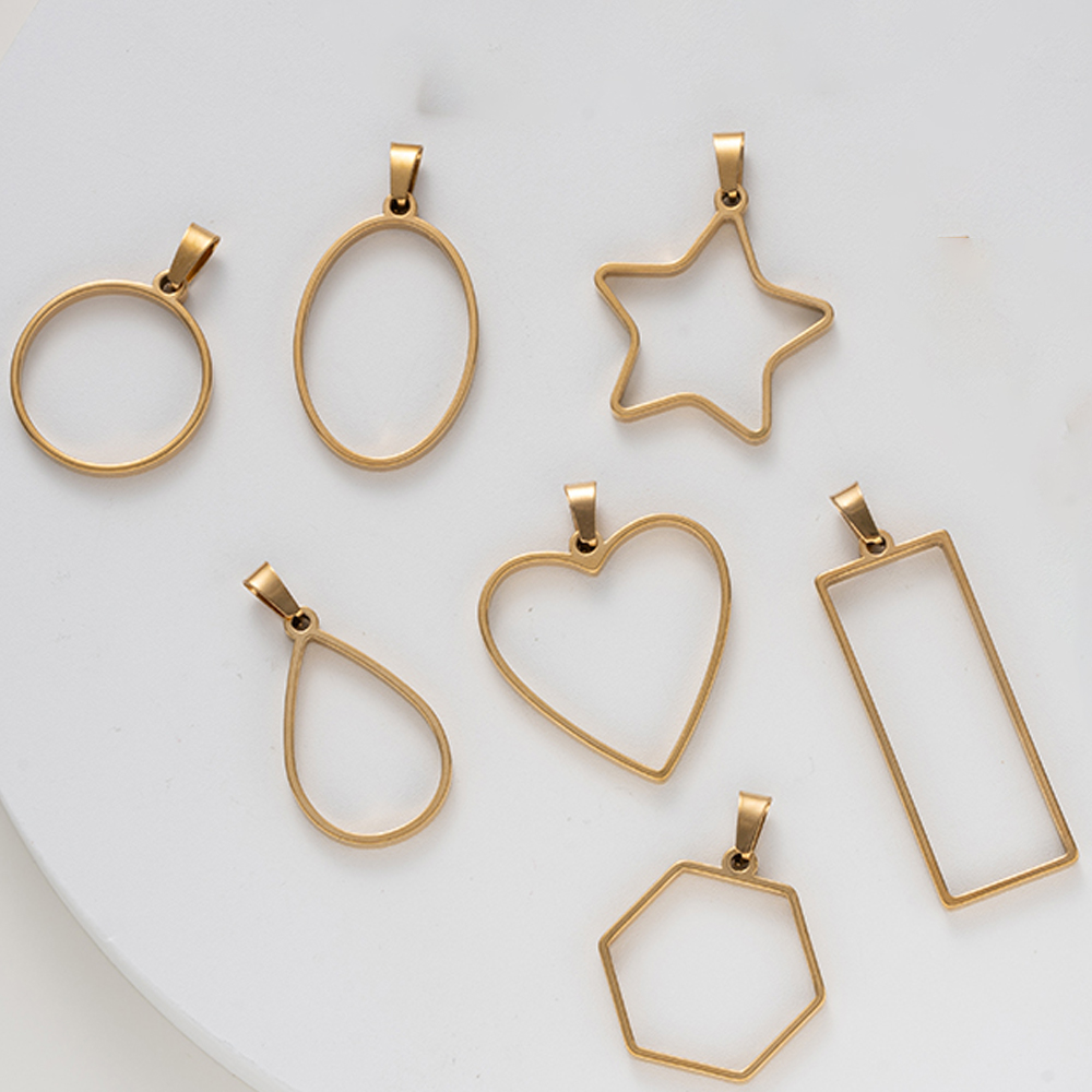 5pcs Stainless Steel Open Back - Resin Art Earrings avaliação e preço