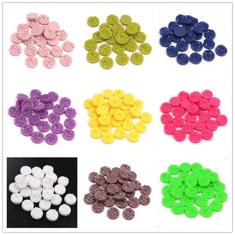40pcs Resin Druzy Cabochons Do - Resin Art Earrings avaliação e preço