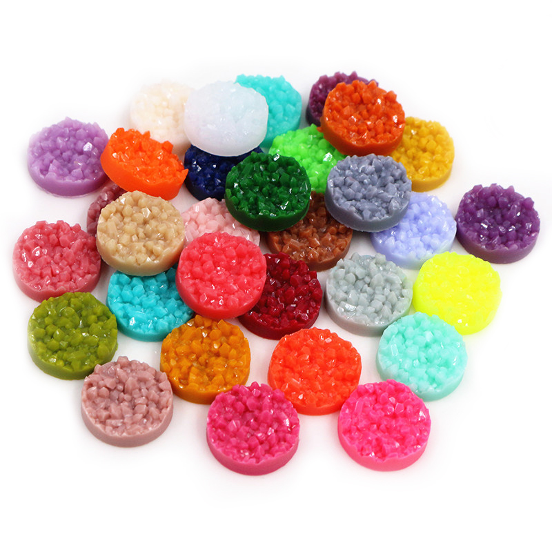 40pcs Resin Druzy Cabochons Do - Resin Art Earrings avaliação e preço