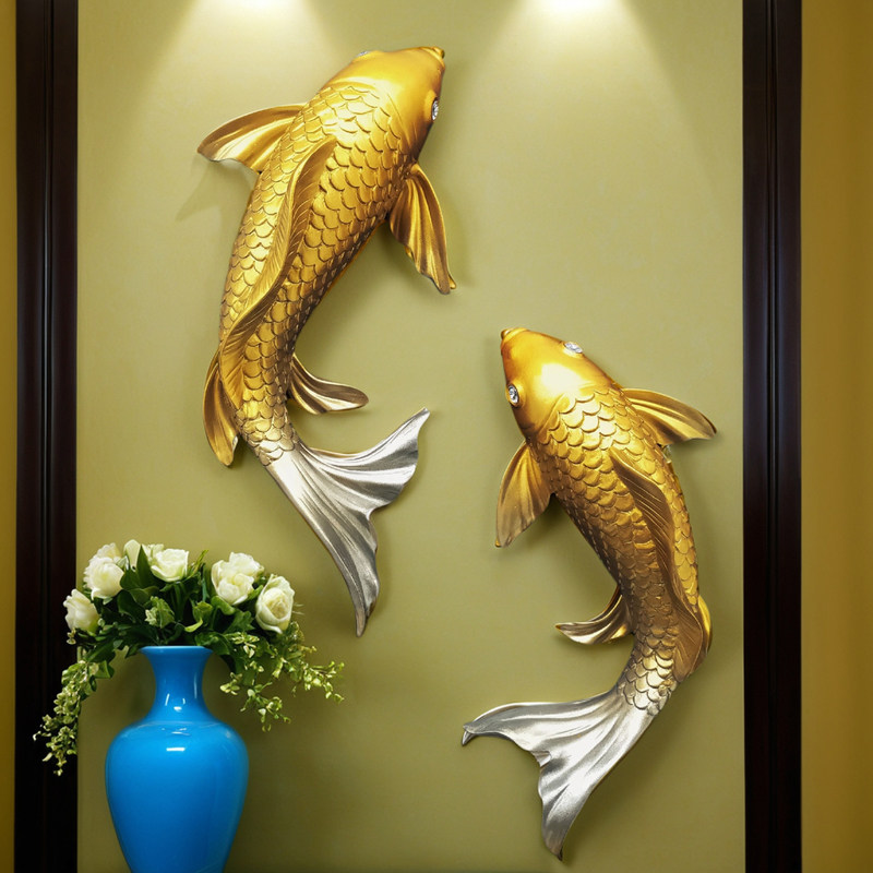 Lucky Koi Fish 3D Wall Decor,  - Resin Art Sticker avaliação e preço