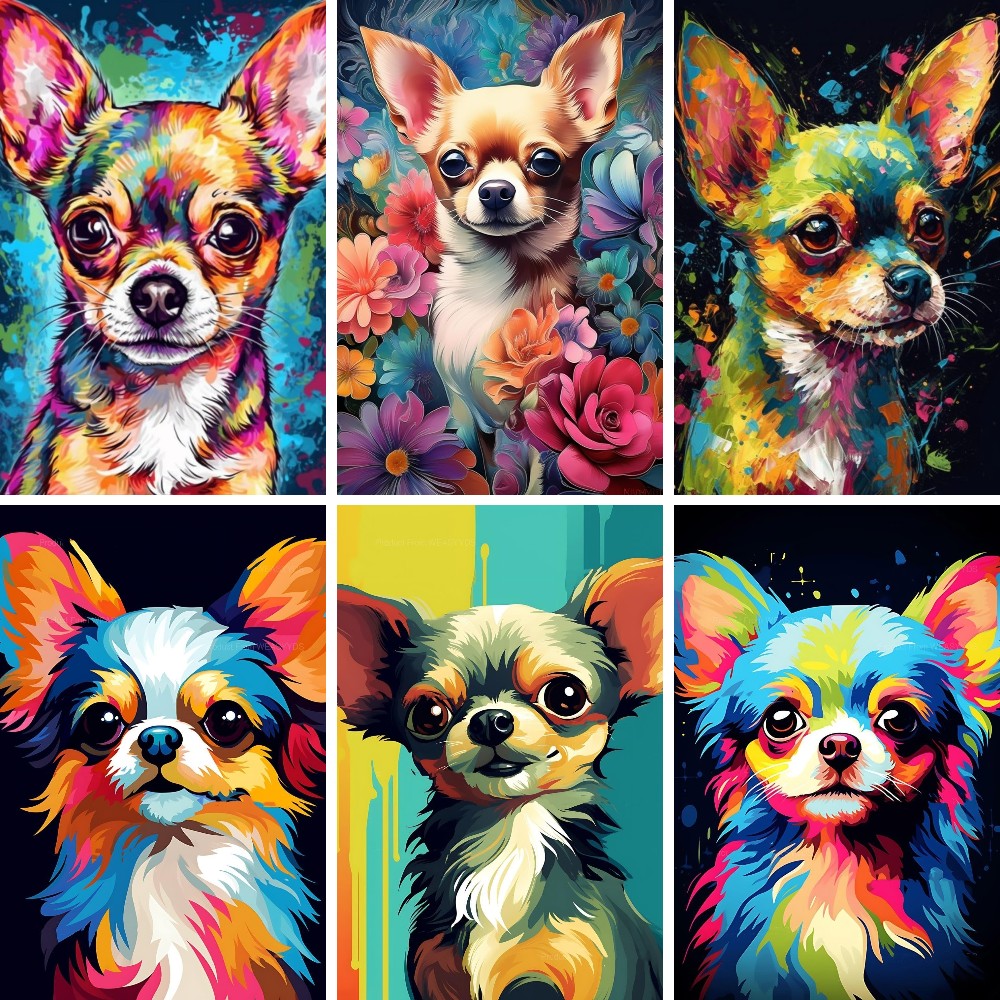 5D Chihuahua Dog DIY Diamond P - Resin Art Wallpaper avaliação e preço
