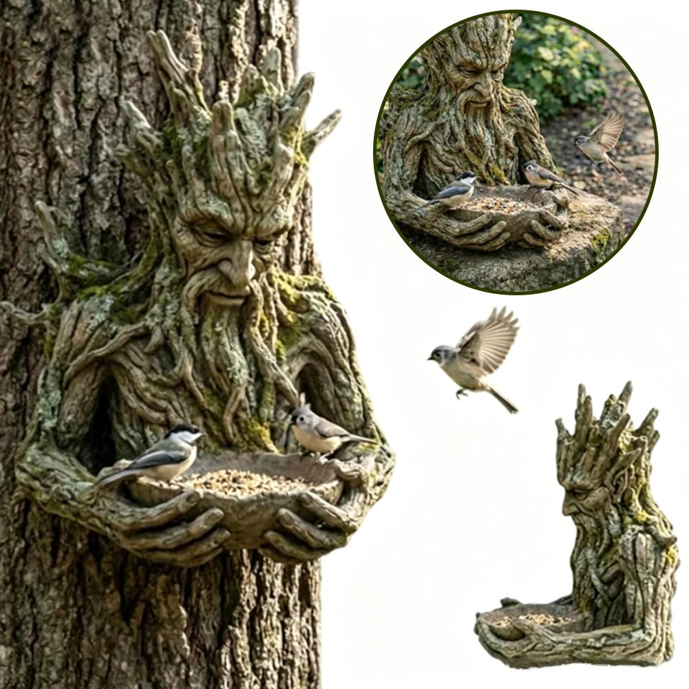 Resin Tree Face Bird Feeder Mo - Resin Art On Wood avaliação e preço