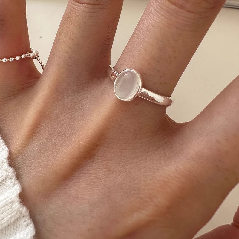 Classic Simple Sterling Silver - Resin Art Ring avaliação e preço
