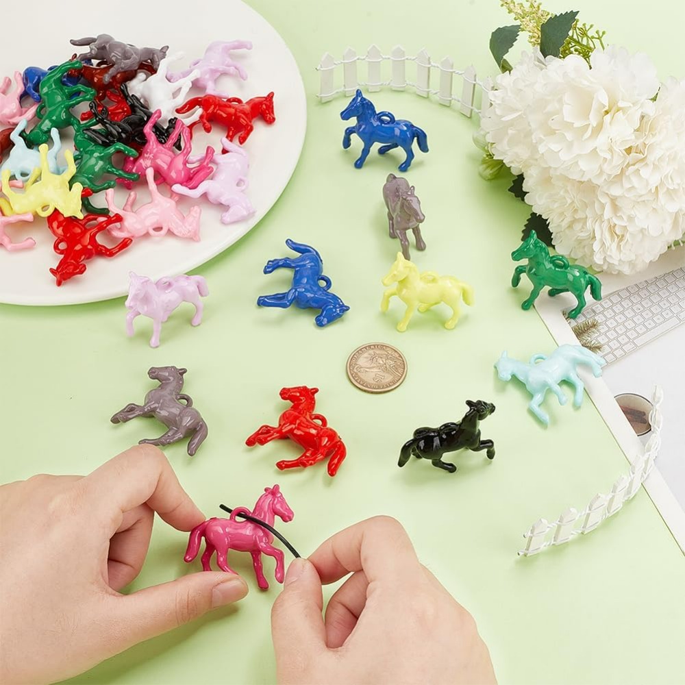 48pcs Opaque Acrylic Pendants  - Resin Art Liquid avaliação e preço