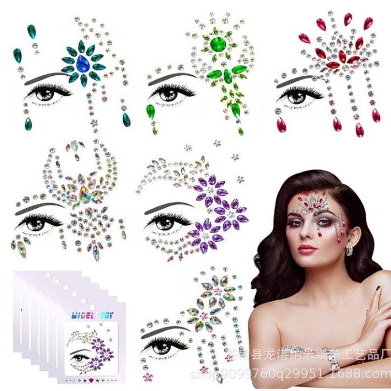 Acrylic Resin Face Gems Rhines - Resin Art Sticker avaliação e preço