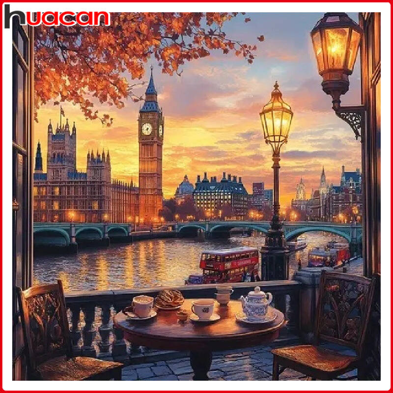 Huacan City Autumn Landscape D - Resin Art Wallpaper avaliação e preço