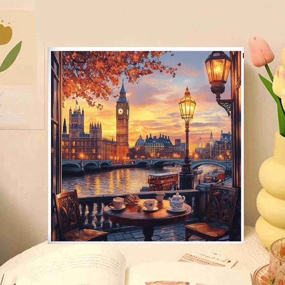 Huacan City Autumn Landscape D - Resin Art Wallpaper avaliação e preço