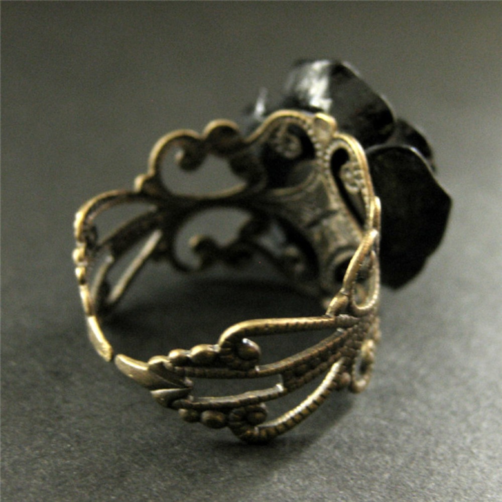Temperament Retro Black Resin  - Resin Art Ring avaliação e preço