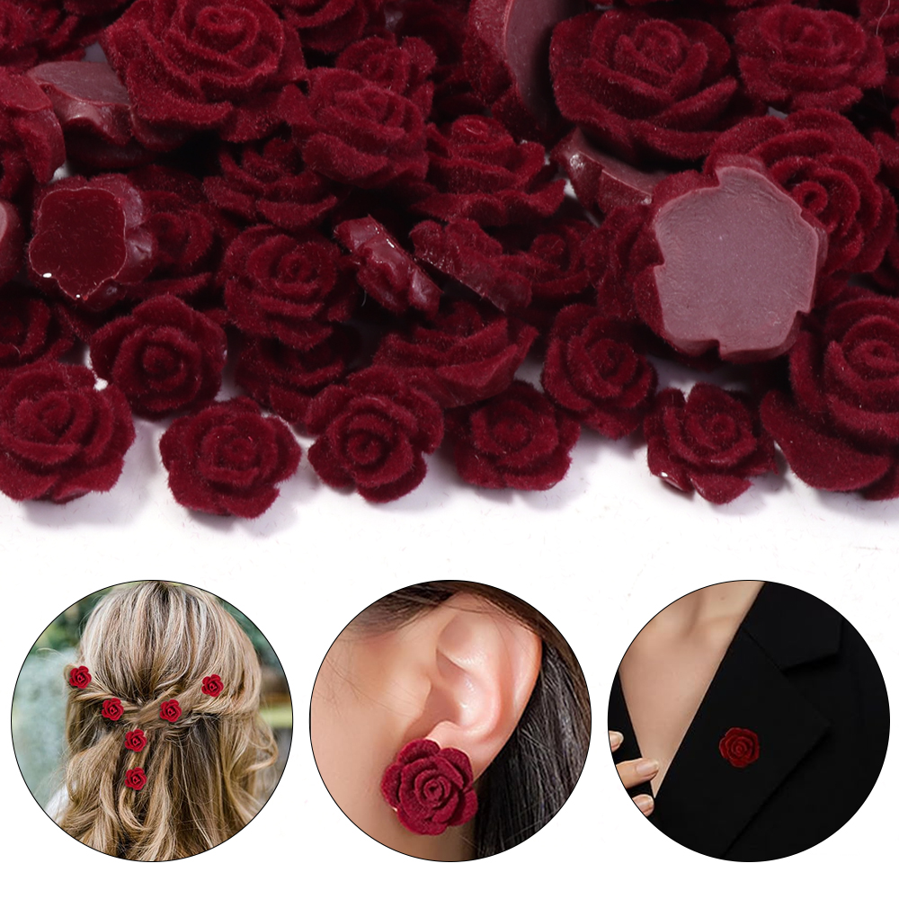 20pcs Resin Rose Flower Wine R - Resin Art Earrings avaliação e preço