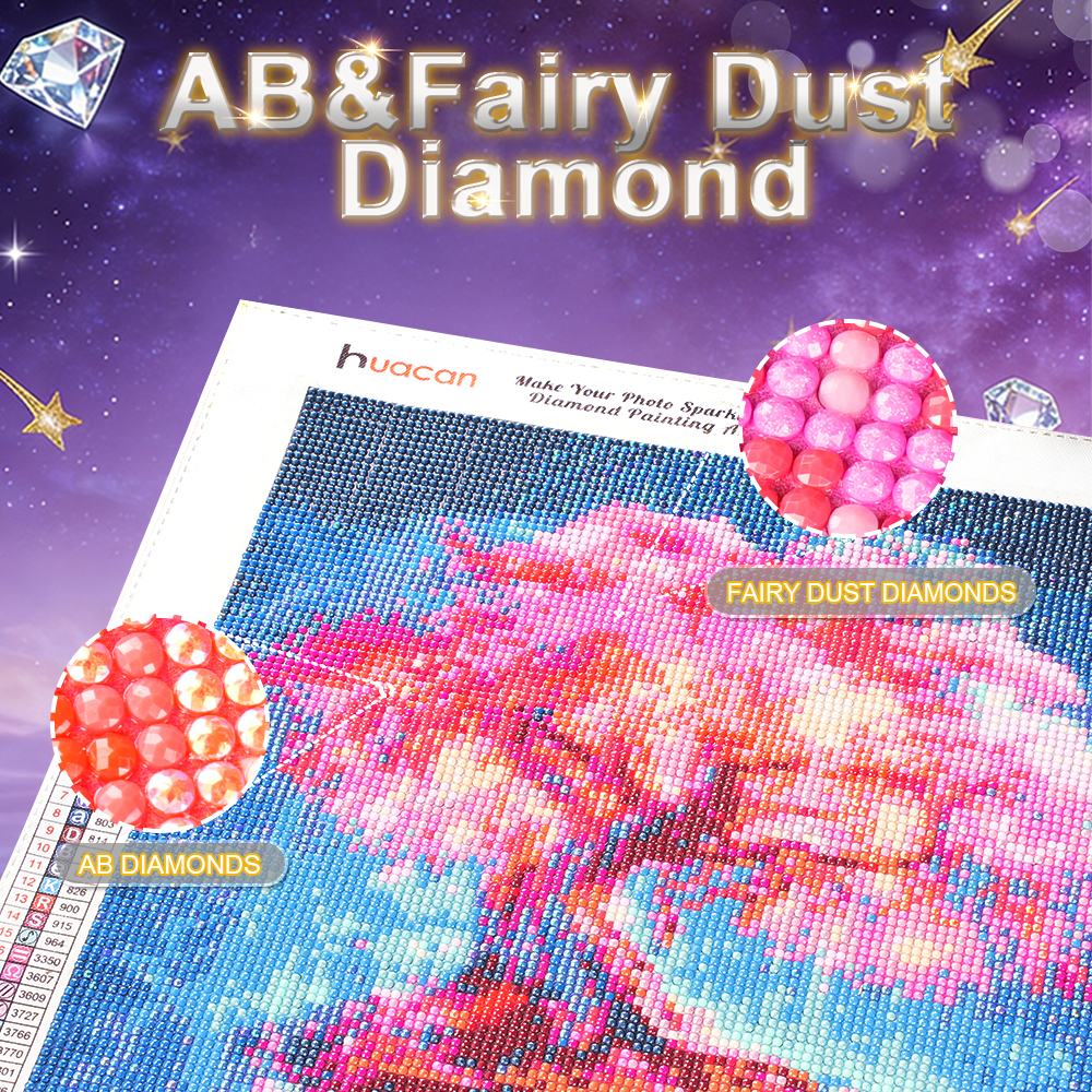 HUACAN Diamond Art Painting Ro - Resin Art Wallpaper avaliação e preço