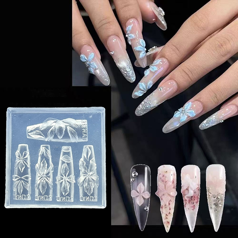 3D Flowers Nail Mold DIY Silic - Resin Art Template avaliação e preço