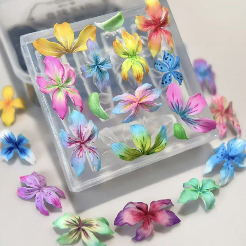 3D Flowers Nail Mold DIY Silic - Resin Art Template avaliação e preço