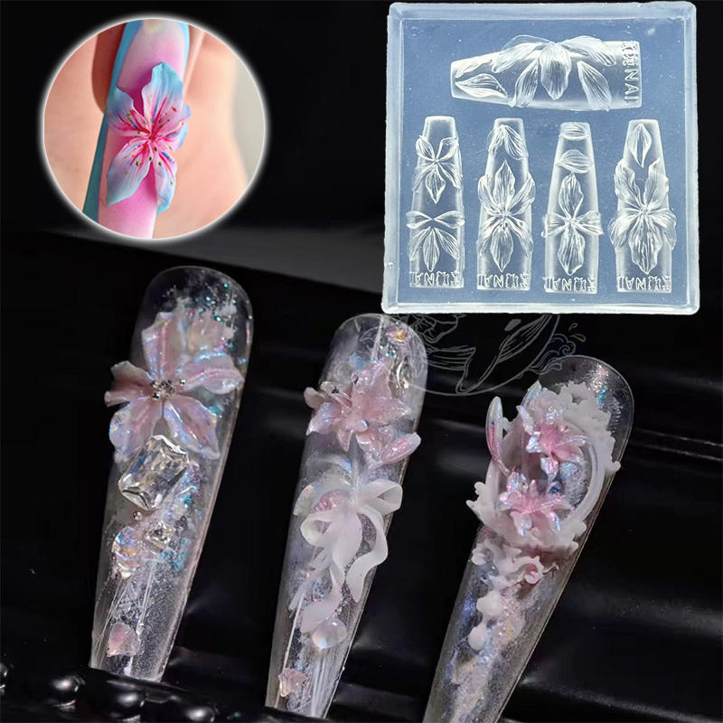 3D Flowers Nail Mold DIY Silic - Resin Art Template avaliação e preço