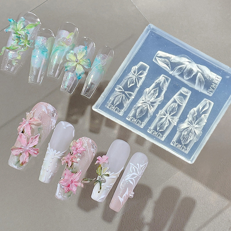 3D Flowers Nail Mold DIY Silic - Resin Art Template avaliação e preço