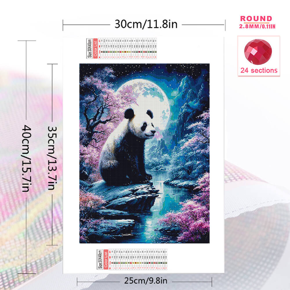 1PC frameless   Panda Diamond  - Resin Art For Beginner avaliação e preço