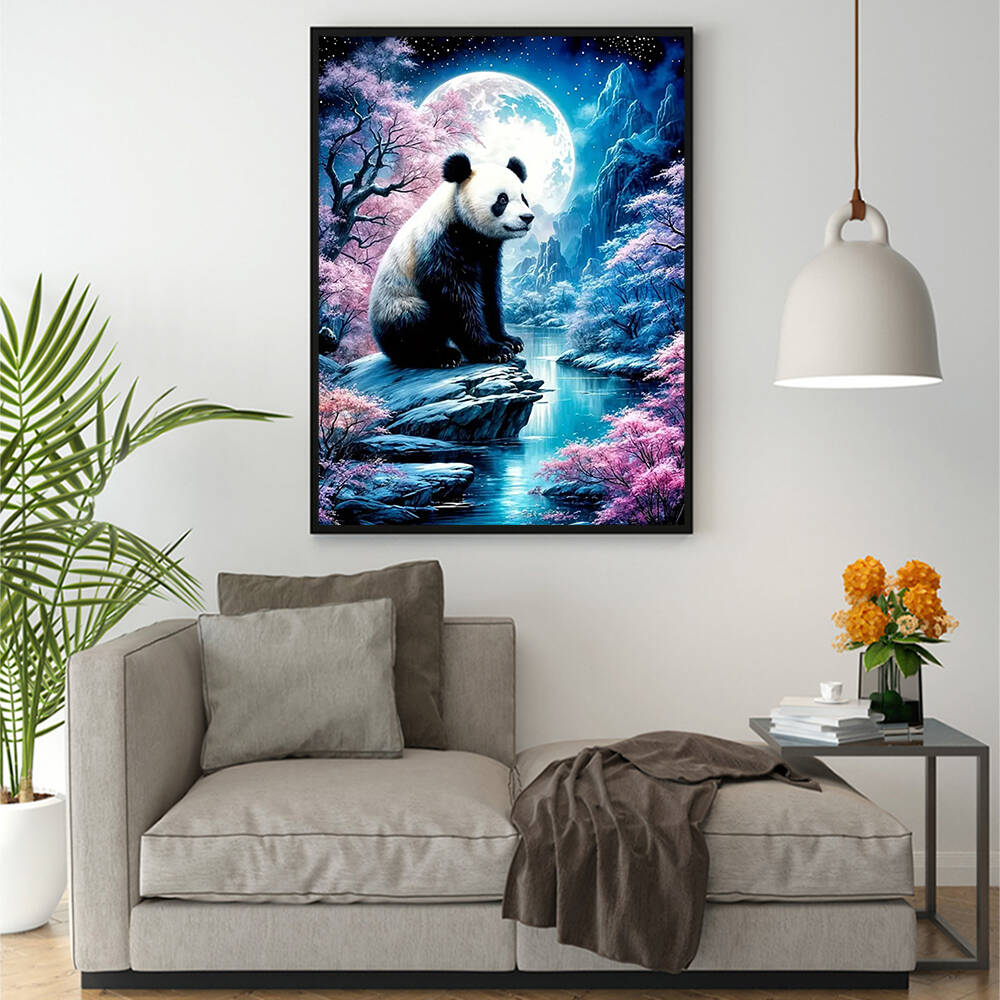 1PC frameless   Panda Diamond  - Resin Art For Beginner avaliação e preço