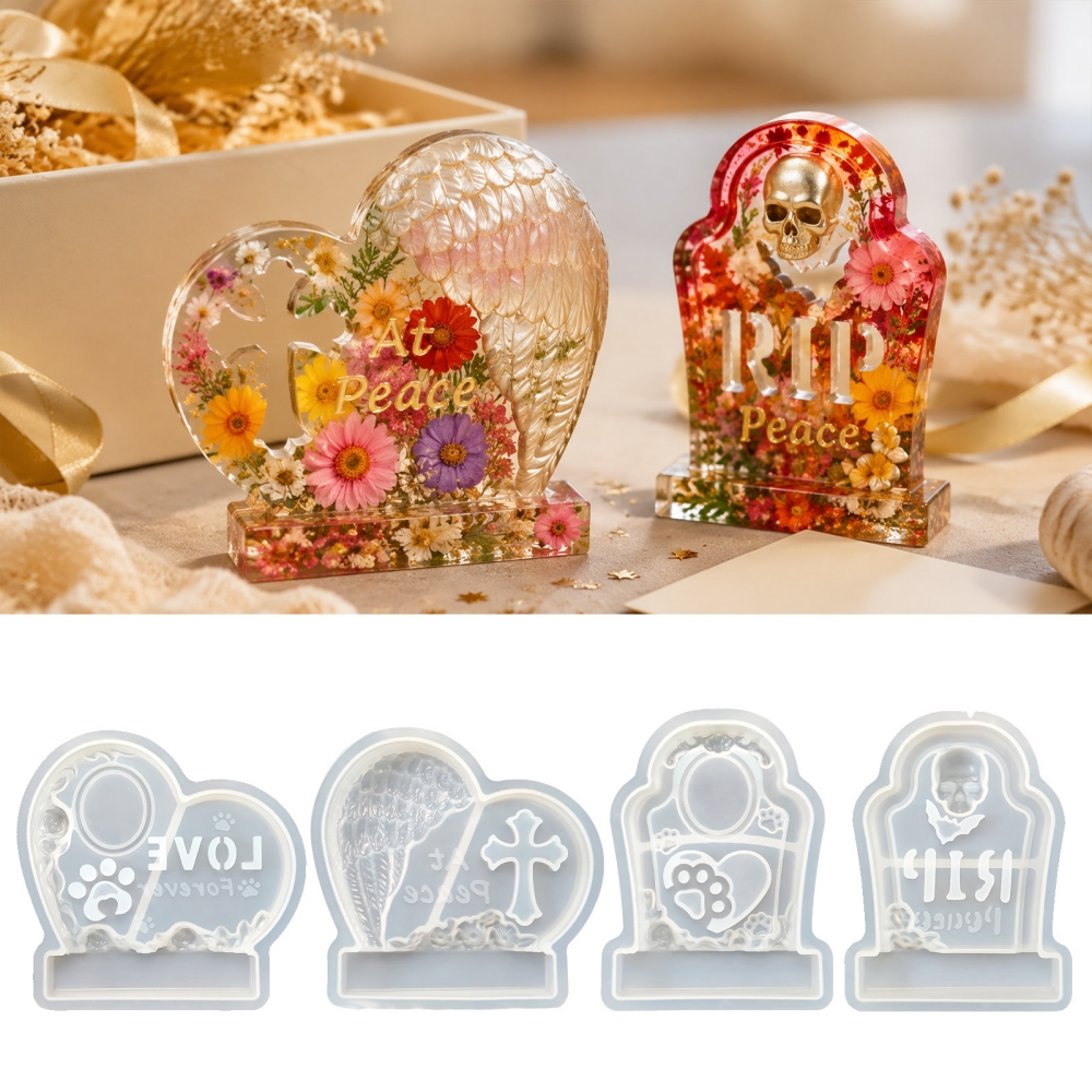 S0304 Heart-Shaped Tombstone M - Resin Art Frame avaliação e preço