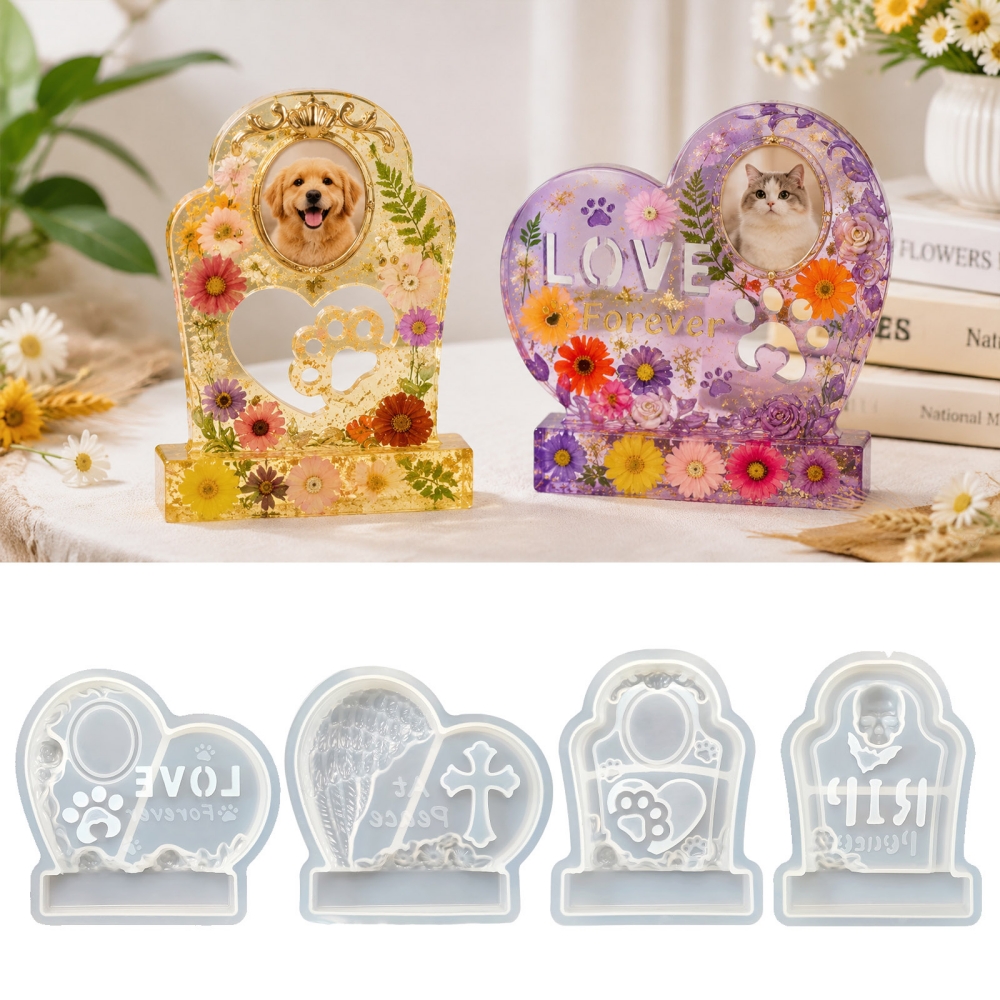 S0304 Heart-Shaped Tombstone M - Resin Art Frame avaliação e preço
