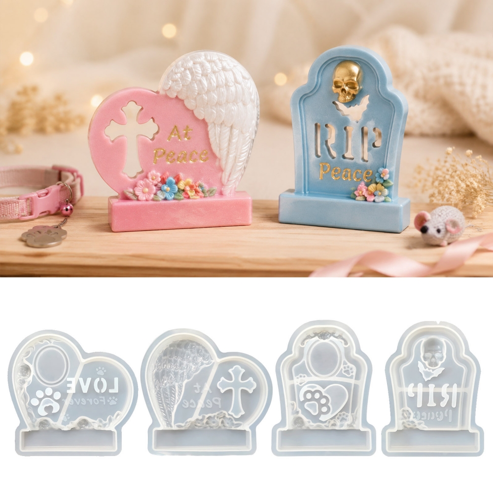 S0304 Heart-Shaped Tombstone M - Resin Art Frame avaliação e preço