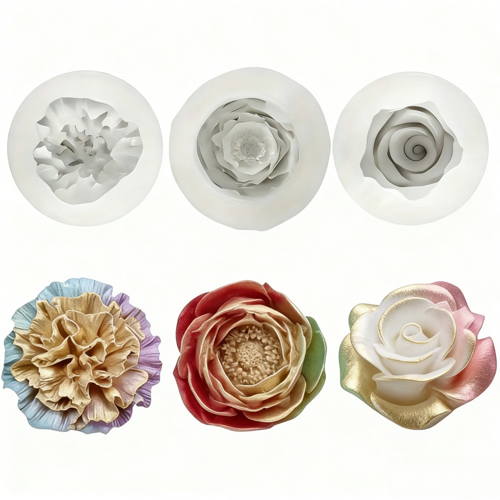 3-Piece Silicone Molds for Ros - Resin Art All avaliação e preço