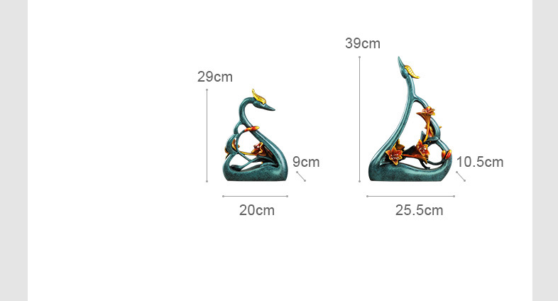 couples swan lovers art decora - Resin Art Gift For Wedding avaliação e preço