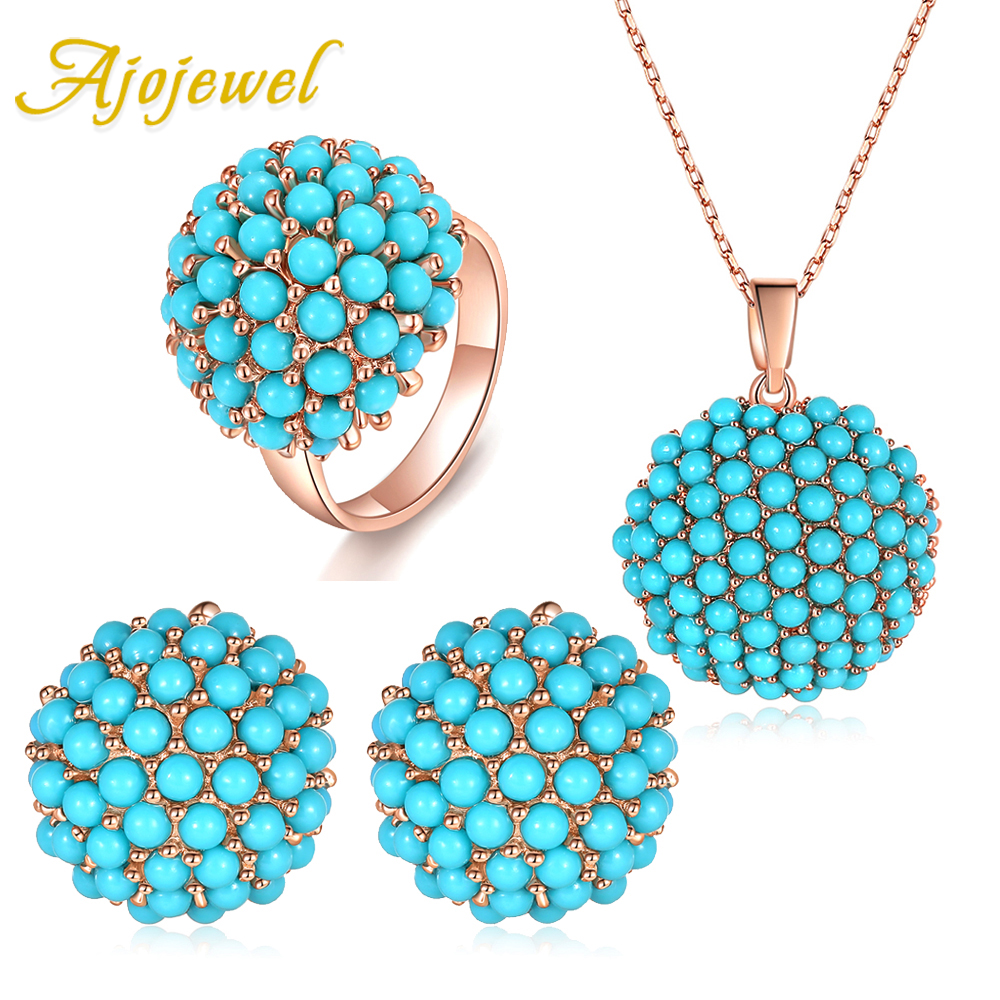 Ajojewel New Blue Hydrangea Fl - Resin Art Ring avaliação e preço